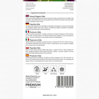 Papryka słodka do uprawy w gruncie - ODA - 80 nasion