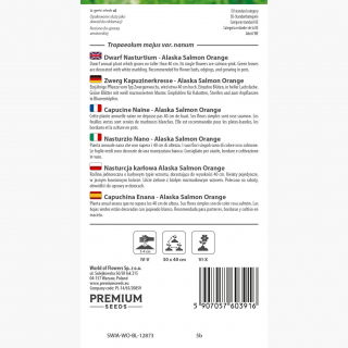 Nasturcja karłowa - Alaska Salmon Orange - 24 nasion