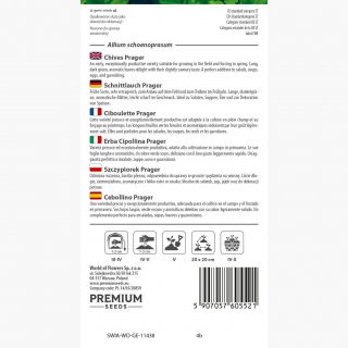Szczypiorek ogrodowy Prager - doskonały do uprawy w gruncie - 1700 nasion