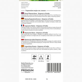 Nasturcja niska - Empress of India - 40 nasion