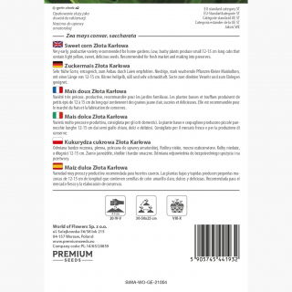 Kukurydza cukrowa Złota Karłowa - 120 nasion