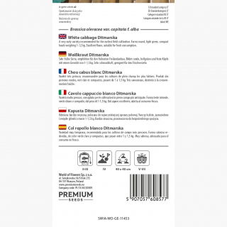 Kapusta głowiasta biała Ditmarska - 480 nasion