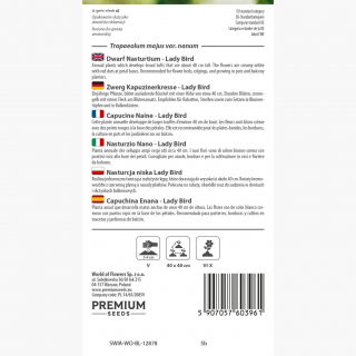 Nasturcja niska - Lady Bird - 24 nasion