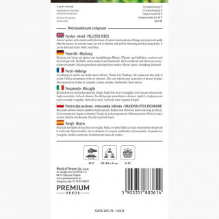 Pietruszka naciowa – mieszanka odmian – nasiona otoczkowane - 300 nasion