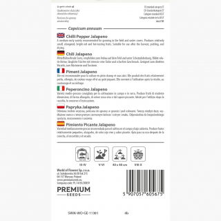 Papryka Jalapeno - bardzo ostra, czerwona - 85 nasion