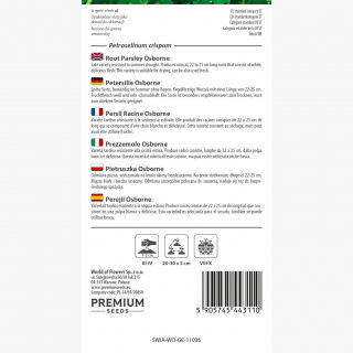 Pietruszka Osborne - średnio późna nowość - 3000 nasion
