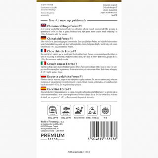 Kapusta pekińska Forco F1 - wczesna, do uprawy całorocznej - 215 nasion