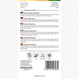Papryka Monanta - spiczasta, czerwona, żółtoczerwona lub żółta, gruntowa i do tuneli