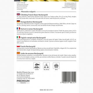 Fasola Neckargold szparagowa tyczna - żółta