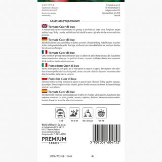 Pomidor Cuor di Bue typ Bawole Serce - gruntowy, wysoki