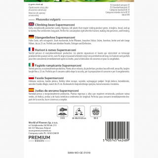 Fasola Supermarconi - szparagowa tyczna o czarnych nasionach