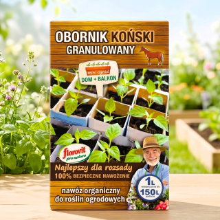 Obornik koński granulowany - 100% ekologiczny - Florovit - 1 litr