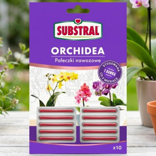 Pałeczki do orchidei - wzbogacone żelazem i witaminami - Substral - 10 sztuk