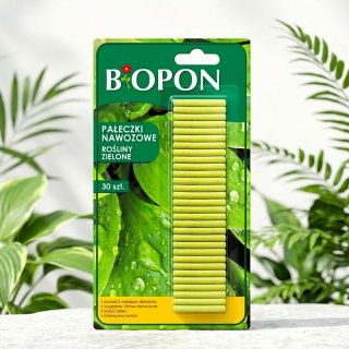 Pałeczki nawozowe do roślin zielonych - Biopon - 30 szt.