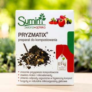 Pryzmatix BIO - preparat z żywymi mikroorganizmami do kompostowania - Sumin - 900 g