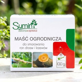 Maść ogrodnicza - do stosowania na cięcia, rany, złamania drzew i krzewów - Sumin - 100 g