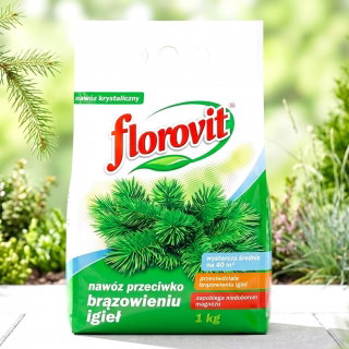 Nawóz do iglaków - przeciwdziałanie brązowieniu igieł - Florovit - 1 kg