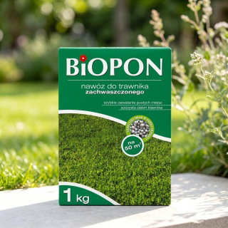 Nawóz do zachwaszczonego trawnika - Biopon - 1 kg
