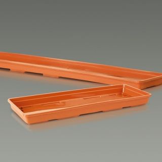 Zestaw balkonowy Agro - doniczka, podstawka, uchwyt - Terakota - 70 cm