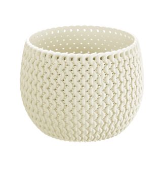 Doniczka okrągła Splofy Bowl Basic - 18 cm - kremowy