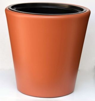 Osłonka okrągła z wkładem Vulcano - 40 cm - terakota