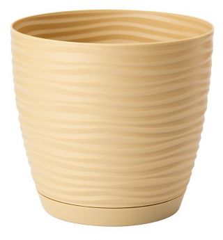 Doniczka okrągła + podstawka Sahara petit - 11 cm - bawarka
