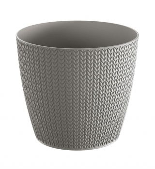 Doniczka okrągła Wheaty - 26 cm - kamienny szary