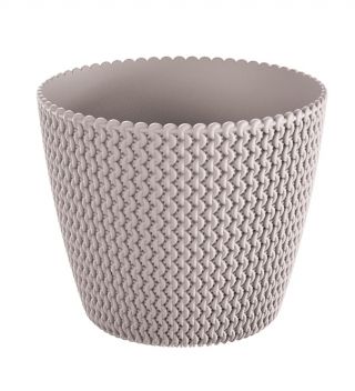 Doniczka okrągła Splofy - 26 cm - mocca