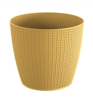 Doniczka okrągła Wheaty - 22 cm - żółty indyjski
