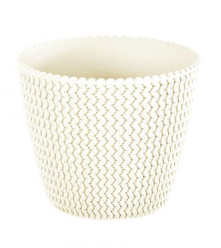 Doniczka okrągła Splofy - 16 cm - kremowy