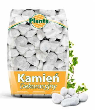 Kamień - otoczak biały - Bianco Carrara - 40 - 60 mm - Planta - 20 kg