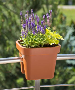 Donica balustradowa Lobelia - 29 cm - ceglasty