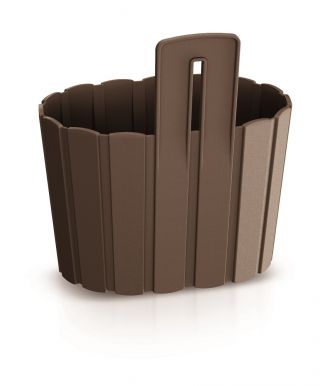 Doniczka naścienna Boardee Wall - 19,4 cm - brązowy