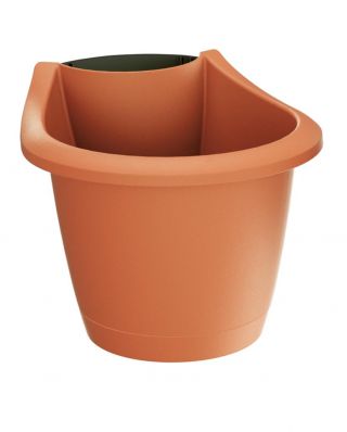 Doniczka zewnętrzna do zawieszenia na rynnie Respana Belt - 22 cm - terakota