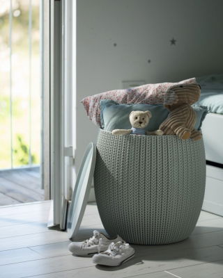 Stolik KNIT - idealny do ogrodu i na taras - szary