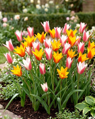 Tulipany Clusiana - zestaw 2 odmian kwiatów - 50 szt.
