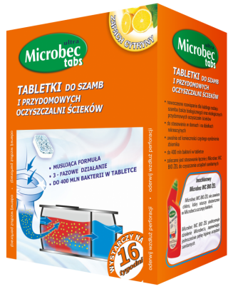 Bros - Microbec Ultra - Preparat do szamb w postaci tabletek - 5 x 20 g