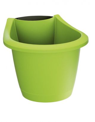 Doniczka zewnętrzna do zawieszenia na rynnie Respana Belt - 22 cm - limonka