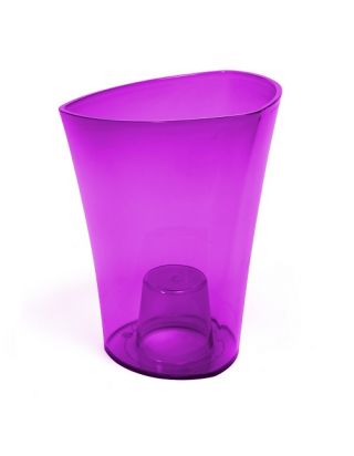 Wenus - osłonka do storczyków - fioletowa transparentna - 14,6 cm