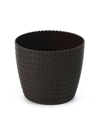 Osłonka okrągła Magnolia Jersey - 14 cm - mokka