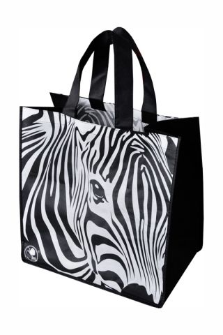 Torba na zakupy - 34 x 36 x 22 cm - zebra