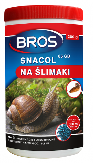 Snacol 05 GB - zabezpieczy przed ślimakami powierzchnię 500 m2 - BROS - 200 g