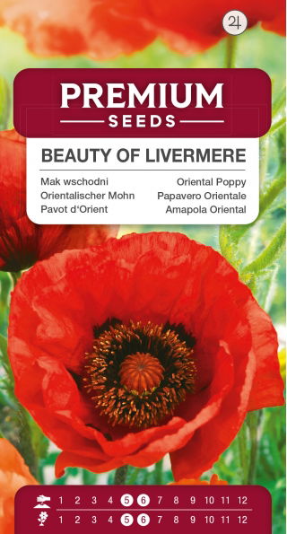 Mak wschodni Beauty of Liwer - czerwony, strzępiony