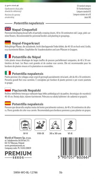 Pięciornik Nepalski - 600 nasion