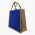 Torba jutowa - 40 x 35 x 15 cm - kolor niebieski