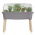 Domowy ogród na drewnianych nóżkach z pokrywą - Szklarenka domowa Respana Planter - 77 cm - kamienny szary