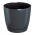 Okrągła doniczka z podstawką Coubi - 24 cm - Grafit - Prosperplast