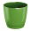 Okrągła doniczka z podstawką Coubi - 12 cm - Oliwka - Prosperplast