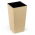 Doniczka kwadratowa wysoka Finezja + wkład - 40 cm - rattan cappucino