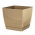 Kwadratowa doniczka z podstawką Coubi - 24 cm - kawa z mlekiem - Prosperplast